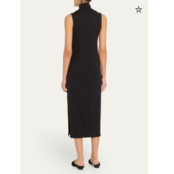 Vince Black Sleeveless Turtleneck Midi Dress Size Large - Picture 5 of 11